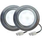 DC 12V LED Range Hood Replacement Bulb 1.5W 200lm 120 Degree CRI 80 Stainless Steel Frosted Glass 60mm Cutout 2 Pack