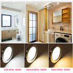 DC 12V IP65 LED Downlight 3W 5W 7W 9W 12W 15W Black Aluminum 3-Color Bathroom Outdoor