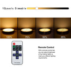 Under Cabinet LED Puck Light 2W DC 12V RF Remote Dimmable Linkable Aluminum PMMA Lens Kitchen Showcase Wardrobe Multi Pack