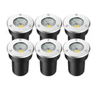 4-Pack IP66 LED Underground Buried Light 5W 10W 15W AC 85-265V DC 12V CRI 80+ Garden Path