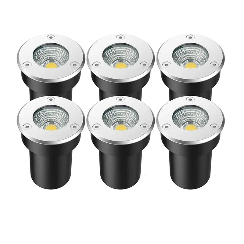 4-Pack IP66 LED Underground Buried Light 5W 10W 15W AC 85-265V DC 12V CRI 80+ Garden Path