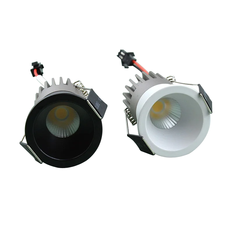 2-Pack 3W 5W COB LED Downlight 35mm Cutout 24° UGR13 CRI 90+ Triac Dimmable