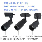 Zoom track spotlight can focus light from 10 ° -60 °, freely adjust aperture size, bar restaurant atmosphere spotlight