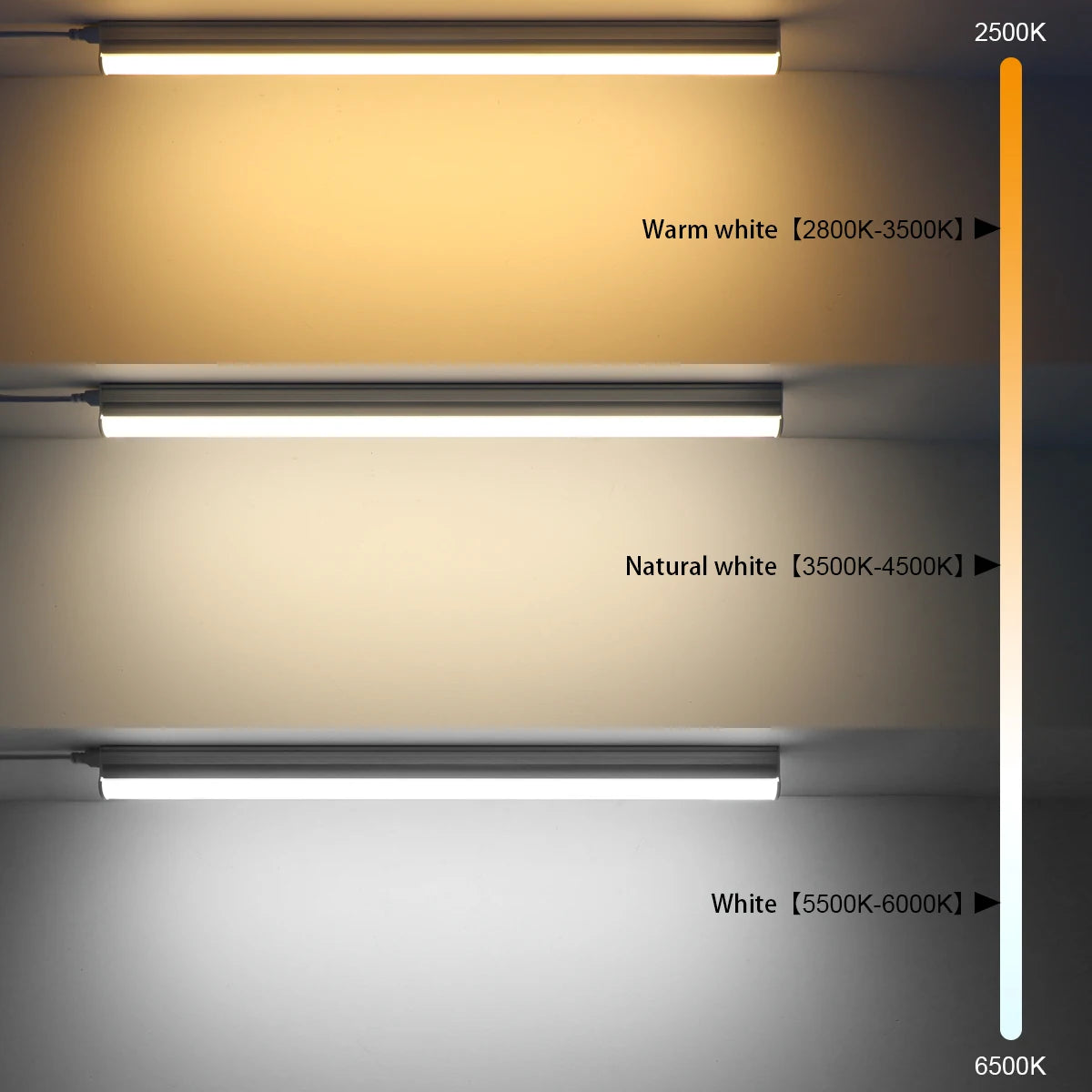 50cm LED Tube Light T5 15W T8 25W SMD2835 CRI 80 Warm Neutral Cool White AC 85-265V
