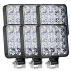 48W LED Work Light Bar Combo Beam 6500K IP65 DC 12-24V Stainless Bracket Offroad ATV Truck