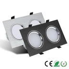 Dimmable Anti-Glare COB LED Recessed Downlight 14W 20W 24W Dual Head Epistar 85-265V