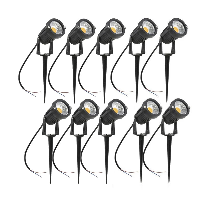 LED Garden Lawn Spike Light 5W 10W 15W 20W IP65 90-120lm/W AC 85-265V DC 12-24V Warm Cool RGB