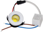 4-Pack 3W DC 12-24V COB LED Recessed Spotlight 300lm 60° CRI 80+ 37mm 30-35mm Cutout