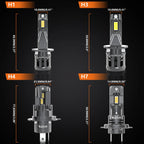 KaTur H1 H3 H4 H7 H8 H11 9005 9012 LED Headlight Bulb 6500K 360° Plug-Play 12V 2 Pack