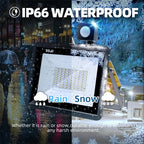 PIR Motion Sensor LED Flood Light 10W 20W 30W 50W 100W IP66 6000K AC 110-240V Outdoor