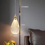 Nordic LED Pendant Light Acrylic Iron Plated Single Cord Ceiling Lamp 90-260V