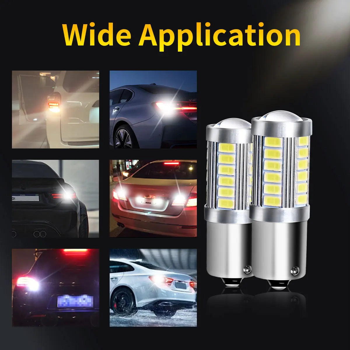 BA15S BA15D BAY15D BAU15S LED Bulb 5W 1200lm 5730 33SMD 12V Brake Signal 2 Pack