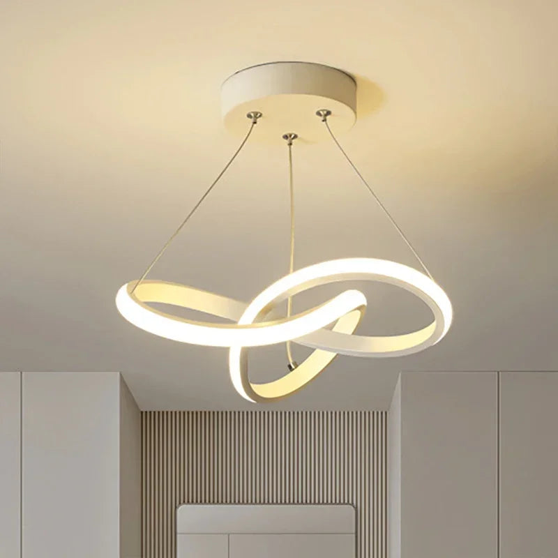 Nordic LED Pendant Light Metal Cord Suspension Dining Room Corridor 90-260V