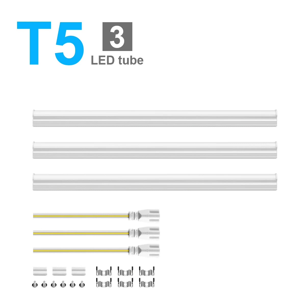 T5 T8 LED Tube 50cm 15W 25W SMD2835 170° CRI 80+ AC 85-265V Warm Neutral Cool White