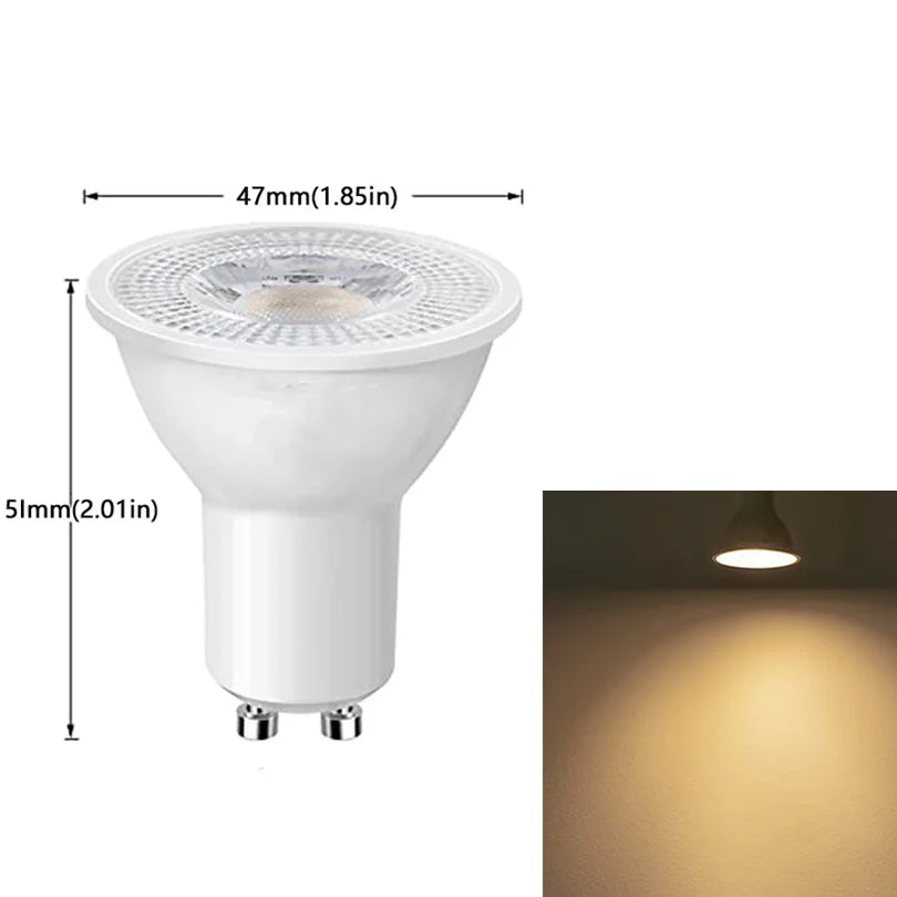 GU10 LED Spotlight Bulb SMD 2835 3W 6W 9W 12W 38 Degree CRI 80 AC 175-265V Energy Saving Globe