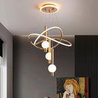Modern 3D Acrylic LED Pendant Chandelier 75W 2200lm Dual-Mode Dimmable 50cm AC 90-240V
