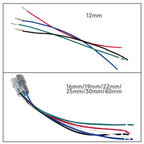IP65 LED Illuminated Metal Push Button Switch 12mm 16mm 19mm 22mm 1-3A Momentary Latching 5 Colors