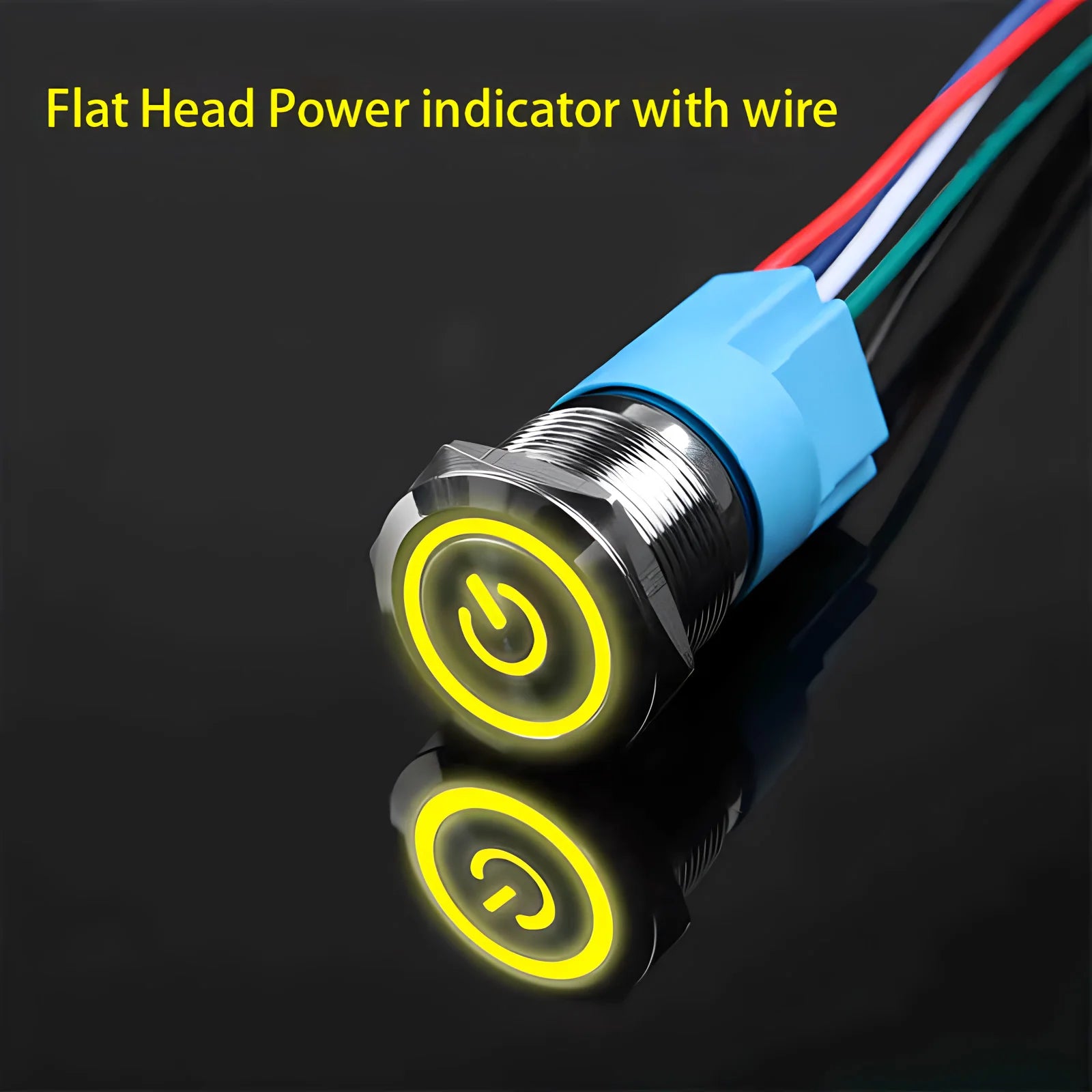 LED Illuminated Metal Push Button Switch 16mm 19mm 22mm 5A Momentary Latching 3-220V 5 Colors