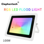 RGB LED Flood Light 20W 30W 50W 100W IP68 120° 24-Key Remote Memory Function AC 110-240V