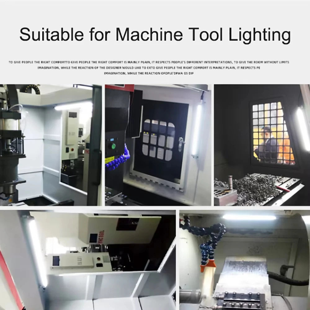 IP67 LED Machine Work Light 5W 10W 12W 15W Waterproof Oil-Proof DC 24-36V AC 110-220V CNC