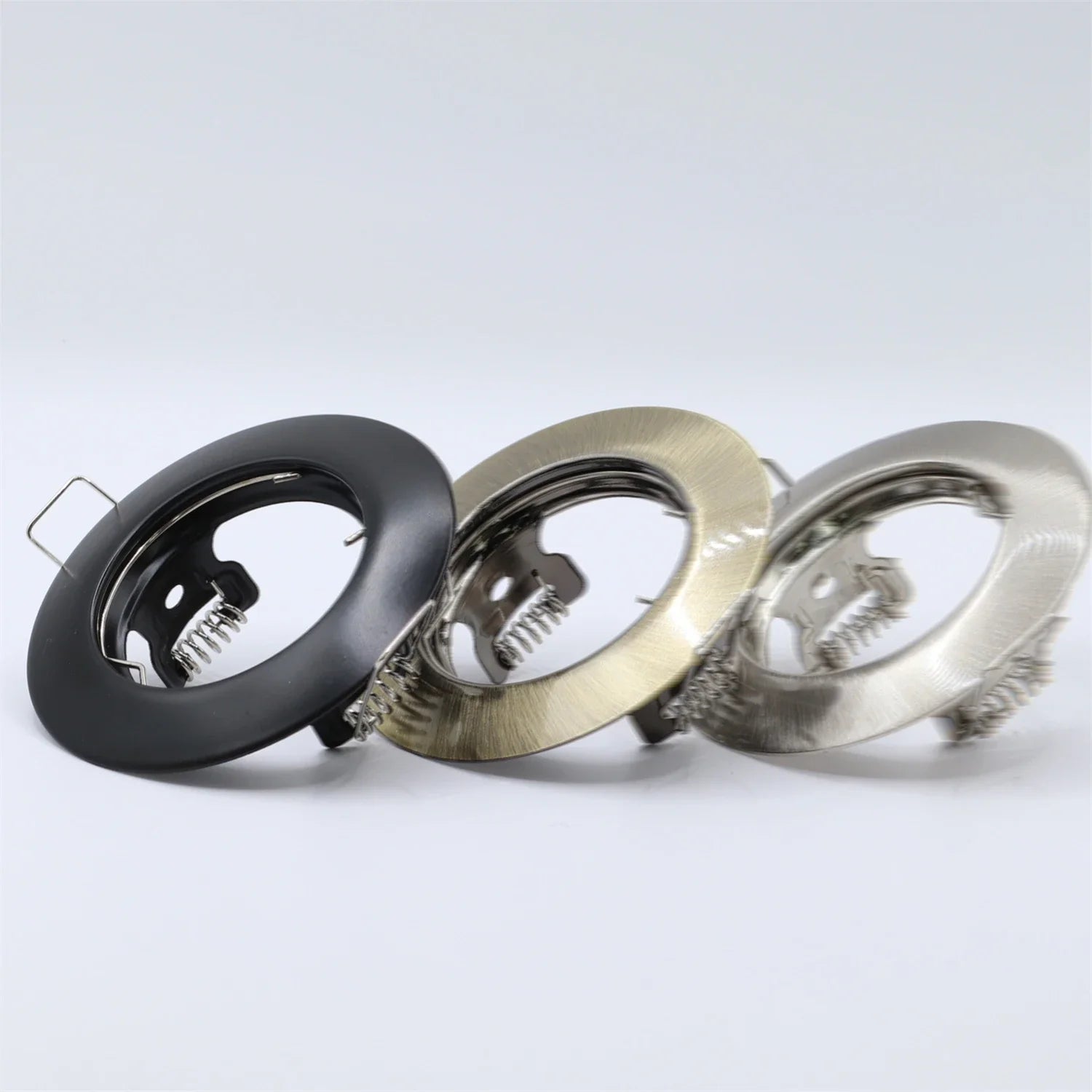 5-Pack GU10 MR16 GU5.3 Recessed Downlight Frame 80mm 60mm Cutout Spring Clips 4 Colors