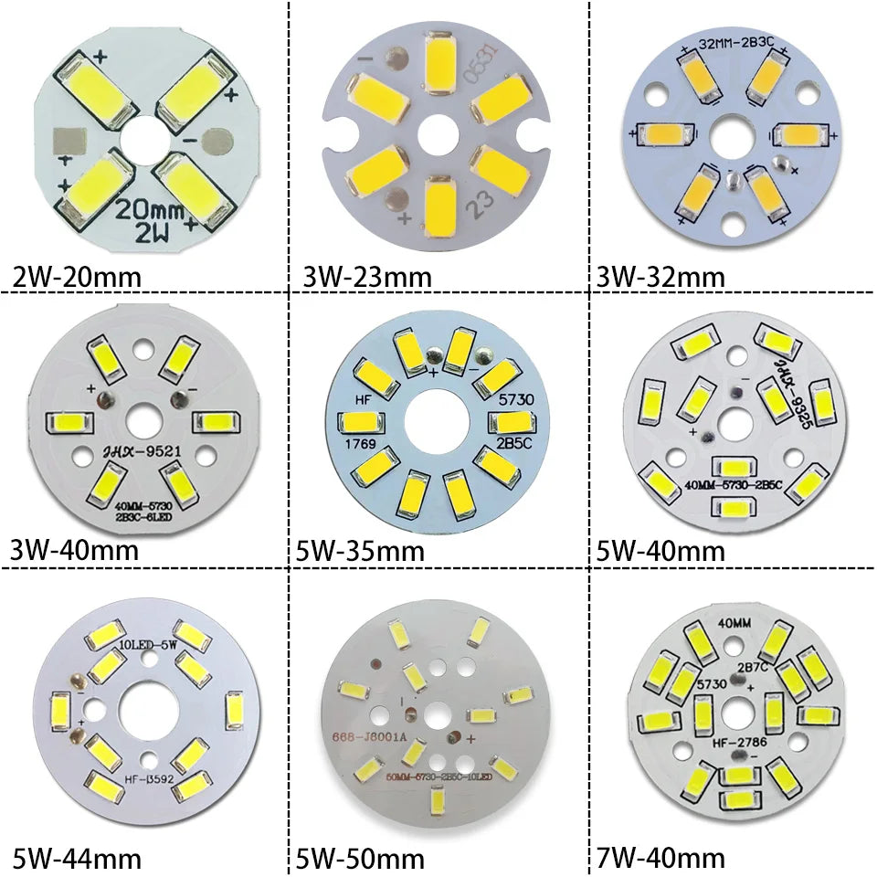 SMD5730 Round LED Lamp Board 2W-70W DIY Downlight Ceiling Light Bulb Panel Spotlight