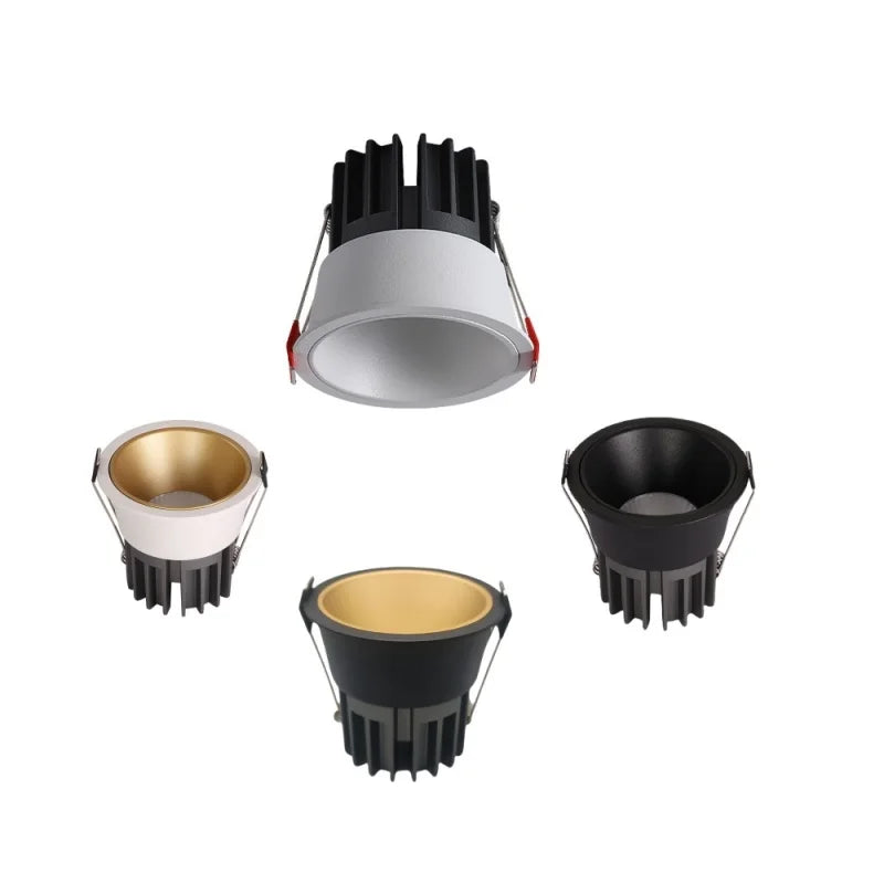 Dimmable COB LED Recessed Downlight 7W 9W 12W 15W 18W 20W CRI 92+ 15°-60° AC 85-265V