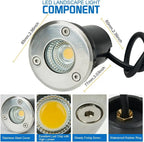 6-12 Pack 3W DC 12V 24V IP67 LED Low Voltage Landscape Light In-Ground Yard Driveway Step