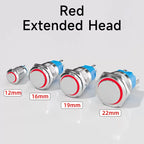 IP65 LED Illuminated Metal Push Button Switch 12mm 16mm 19mm 22mm 1-3A Momentary Latching 5 Colors