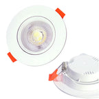 Ultra-Thin COB LED Recessed Downlight 5W 7W 9W Epistar 60° CRI 85+ AC 110-240V