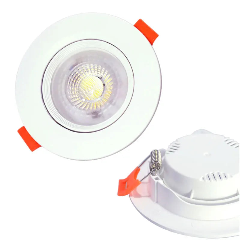 Ultra-Thin COB LED Recessed Downlight 5W 7W 9W Epistar 60° CRI 85+ AC 110-240V