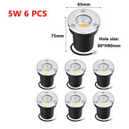 IP66 LED Underground Ground Light 5W 10W 15W AC 85-265V or DC 12-24V CRI 80 Aluminum Waterproof Garden Landscape Villa 6 Pack