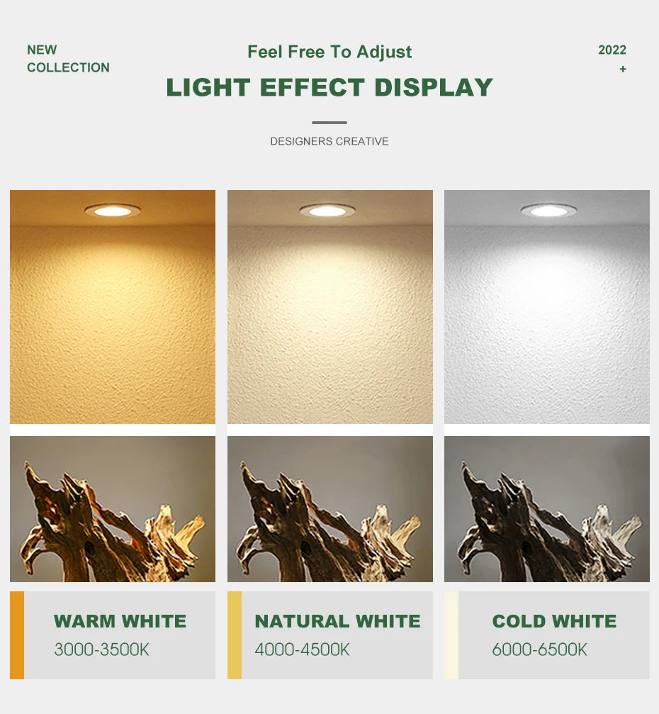 Modern IP65 Waterproof LED Ceiling Spotlight Fixture