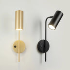 Modern Rotatable LED Wall Lamp Iron Plated E26 Single Head Knob Switch Up and Down AC 90-260V Bedroom Living Room Foyer