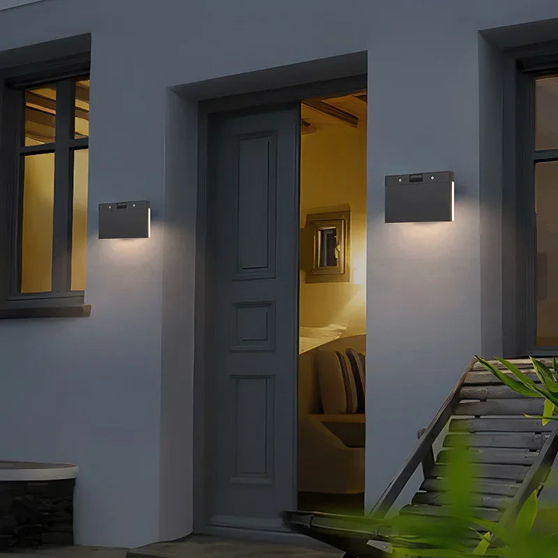 IP65 LED Outdoor Wall Light 18W Warm White Foldable Aluminum Sensor AC 85-265V Garden Courtyard Street Home Decor Wall Lamp