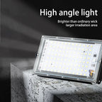 50W 100W IP65 LED Flood Light SMD2835 CRI 85+ 180° AC 110V 220V Warm Cool White 4-Pack