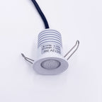 IP65 RGB Mini LED Recessed Spotlight 3W DC 12V 27mm Cutout 30 Degree Brushed Stainless Aluminum PWM Dimmable Stair Ceiling RV