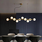 Modern Multi-Head Glass Pendant Chandelier 8 10 12 Heads 72-106W 4-Mode AC 90-240V