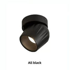 Dimmable COB LED Surface Mounted Downlight 7W 12W 15W Frosted Aluminum CRI 90 25 to 45 Degree Adjustable AC 85-265V Black Kitchen Bedroom