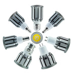 COB LED Spotlight Bulb 5W 7W 10W 15 Degree Epistar Multi Base E26 E12 E14 GU10 B22 Dimmable or Non-Dimmable AC 110V 85-265V Warm Neutral Cool White