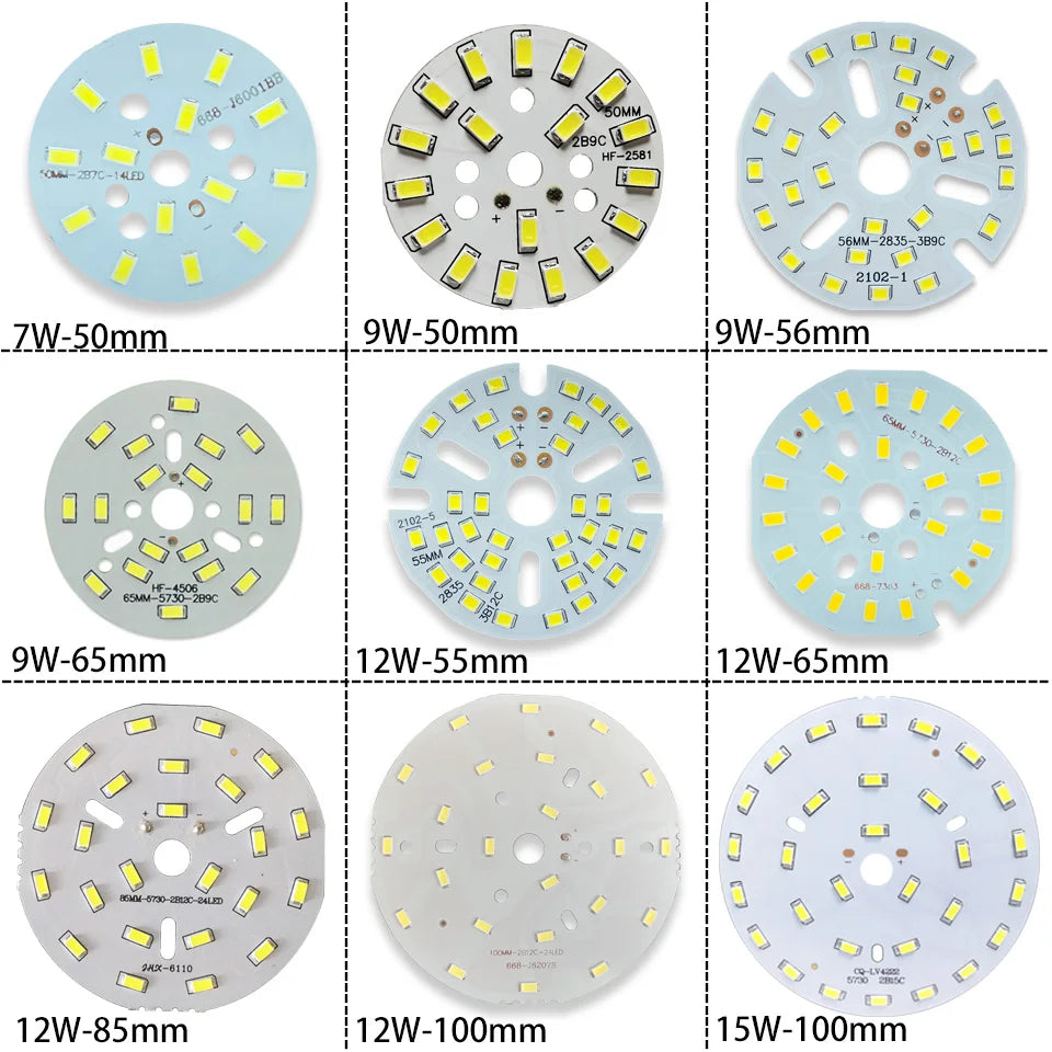 SMD5730 Round LED Lamp Board 2W-70W DIY Downlight Ceiling Light Bulb Panel Spotlight