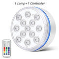IP68 Submersible LED Pool Light 16 Colors RF Remote Control 4 Suction Cups Magnet Mount ABS Battery Powered 7cm and 8.5cm