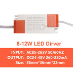 Isolated Constant Current LED Driver 1-3W 4-7W 8-12W 18-24W 36W 260-300mA AC 85-265V