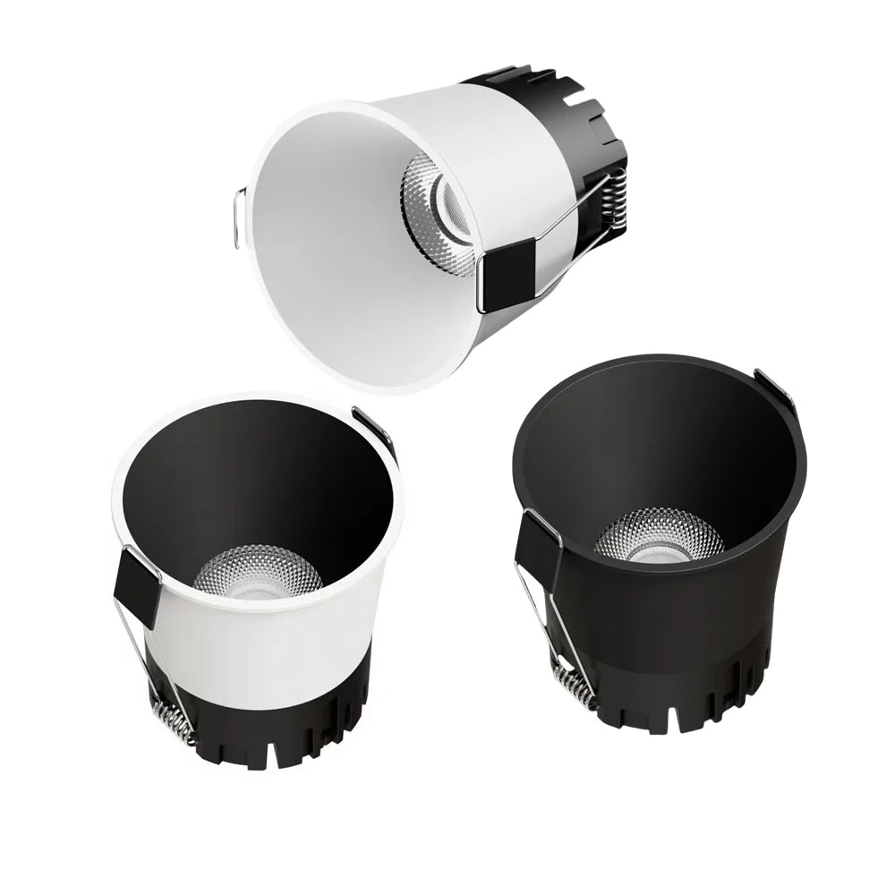 Mini Anti-Glare COB LED Downlight 3W-18W CRI 90+ 95-110lm/W 24° 38° Dimmable AC 85-265V