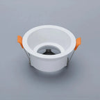 GU10 MR16 Recessed Downlight Mounting Frame Aluminum White Black Single Ring 75mm Cutout