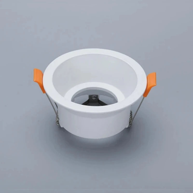 GU10 MR16 Recessed Downlight Mounting Frame Aluminum White Black Single Ring 75mm Cutout