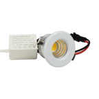 Mini COB LED Recessed Downlight 3W 270lm IP44 Dimmable 30mm Cutout Aluminum AC 85-265V Cabinet Showcase Spotlight