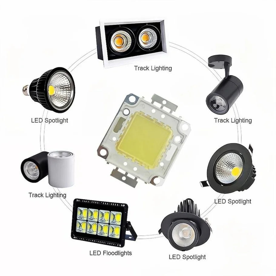 High-Power Integrated LED Chip 10W 20W 30W 50W 100W COB 90-110lm/W Warm Cool White