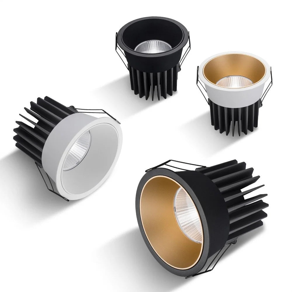 Dimmable COB LED Recessed Downlight 5W 7W 10W 12W 15W 18W 20W 24W AC 110-220V