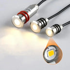 IP68 Mini LED Underwater Spotlight Stainless Steel DC 12V 24V Warm White 3000K 10mm 15mm 22mm 32mm Pool Stair Garden Deck Underground Lamp